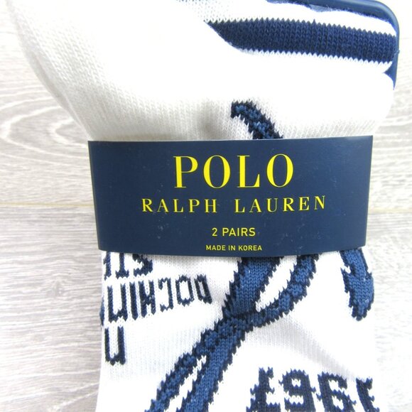 Polo Ralph Lauren RL Anchor Slack Socks Mens Size 6-12.5 (2 PAIRS) NEW - Picture 3 of 13